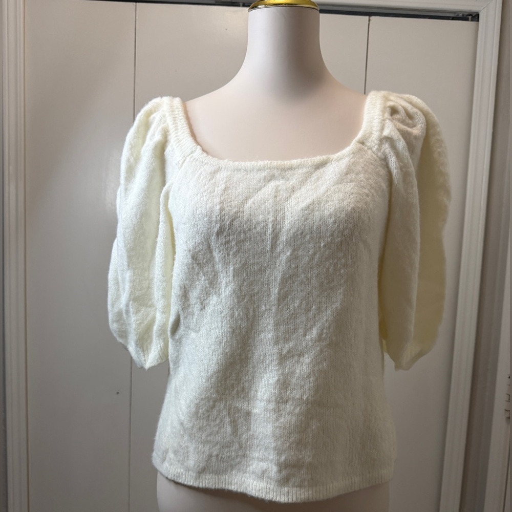 English Factory Cream Puff Sleeve Blouse